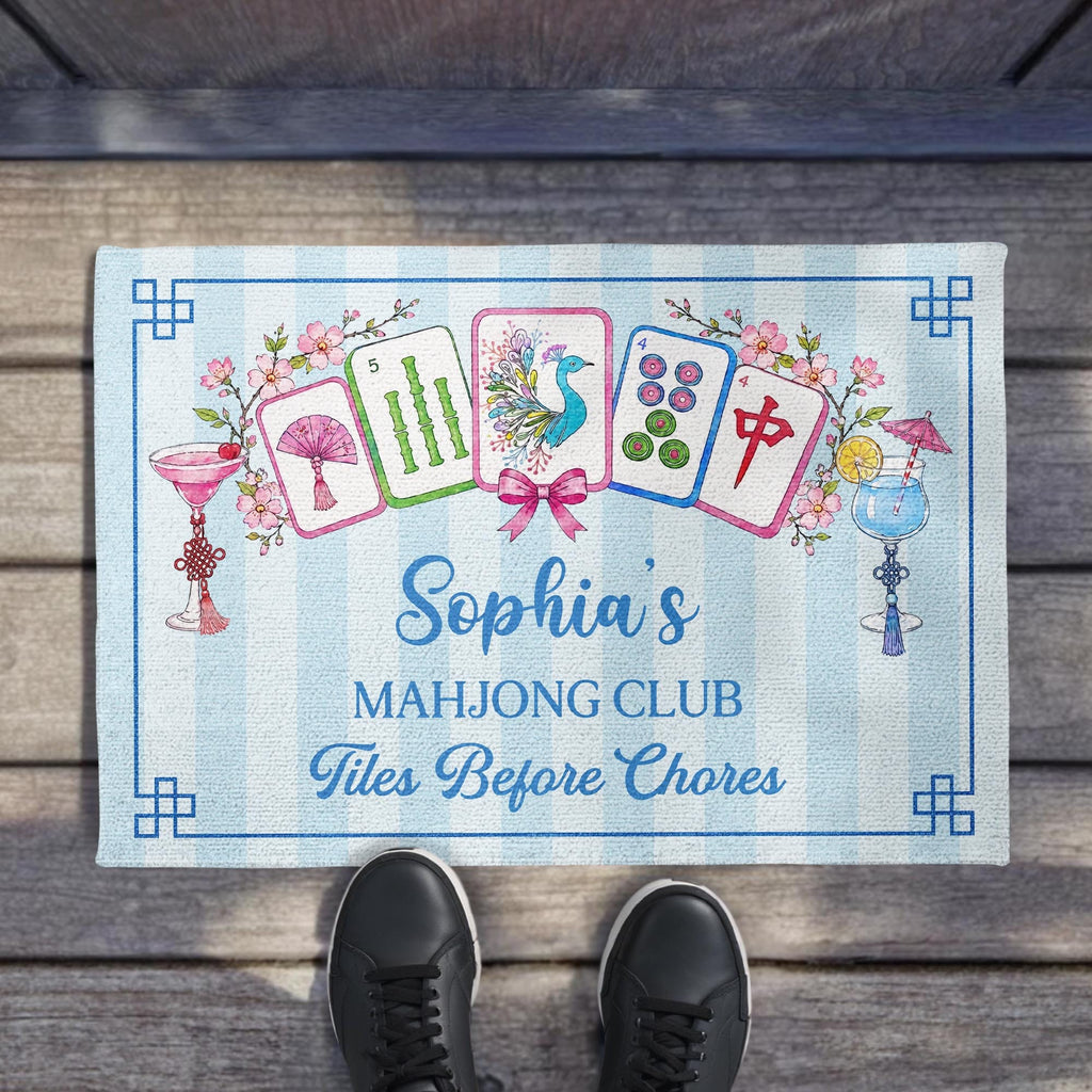 My Mahjong Club Tiles Before Chores, Doormat, Gift for Mahjong Lovers - 1