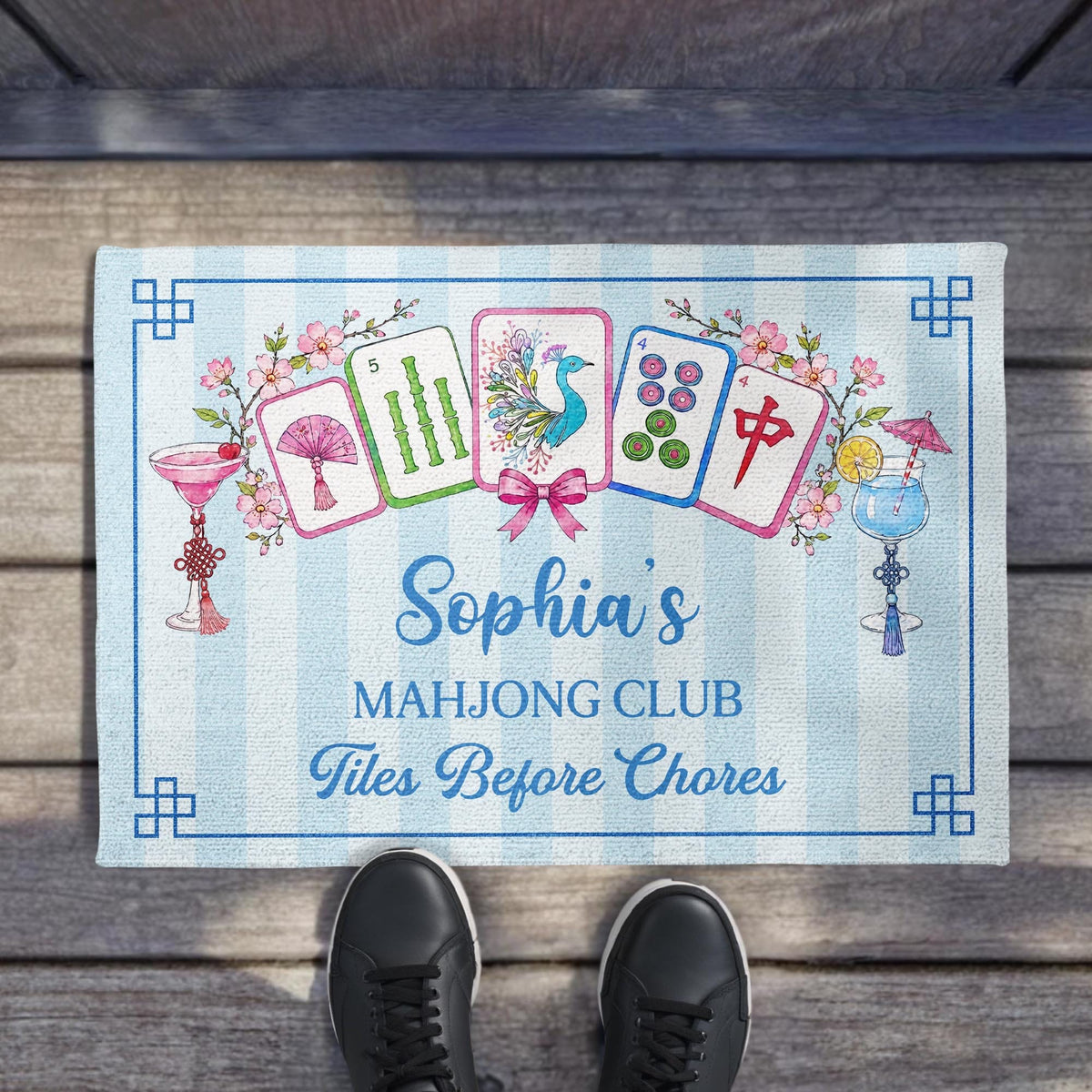 My Mahjong Club Tiles Before Chores, Doormat, Gift for Mahjong Lovers - 1