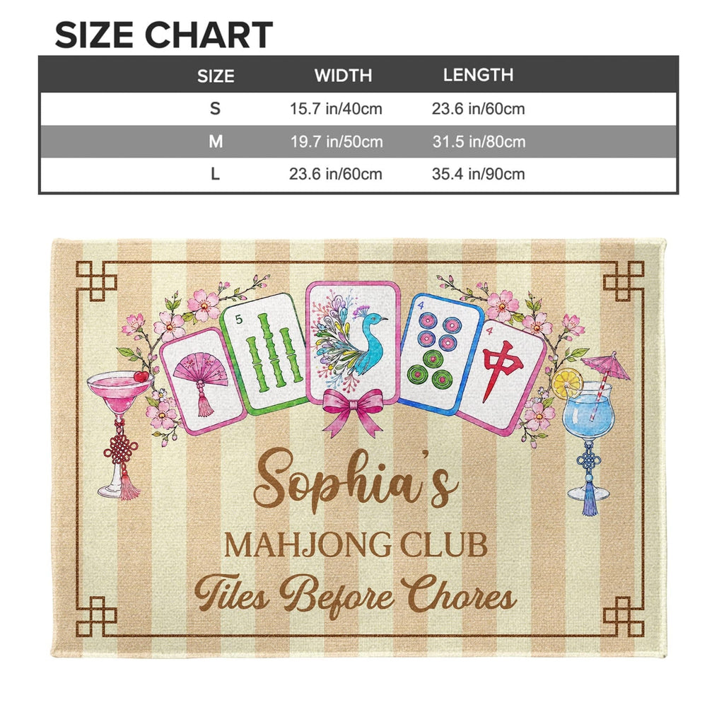 My Mahjong Club Tiles Before Chores, Doormat, Gift for Mahjong Lovers - 2