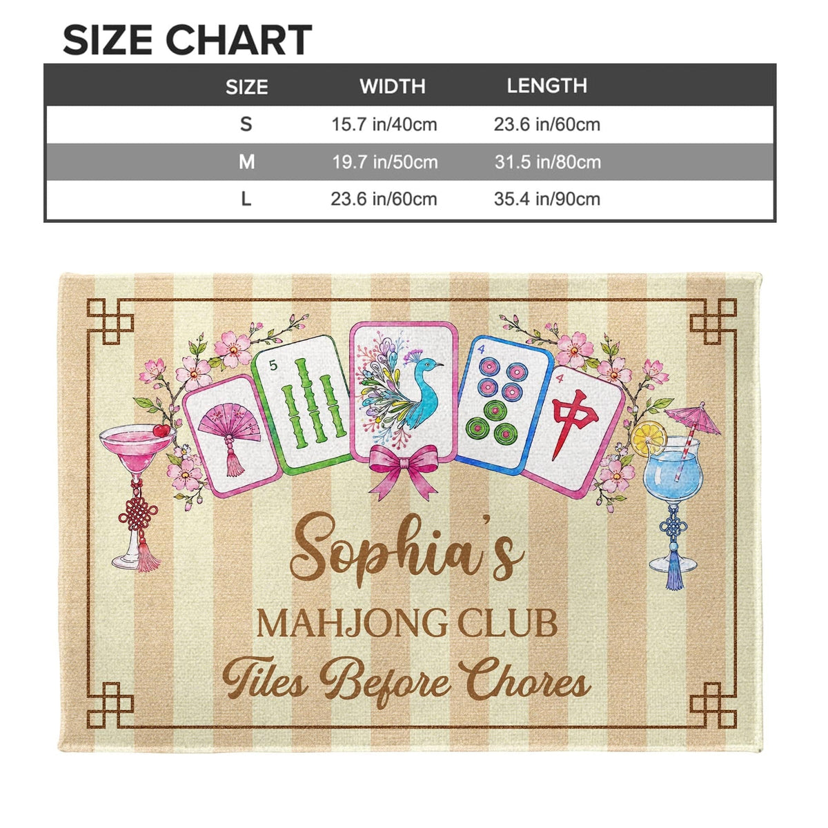 My Mahjong Club Tiles Before Chores, Doormat, Gift for Mahjong Lovers - 2