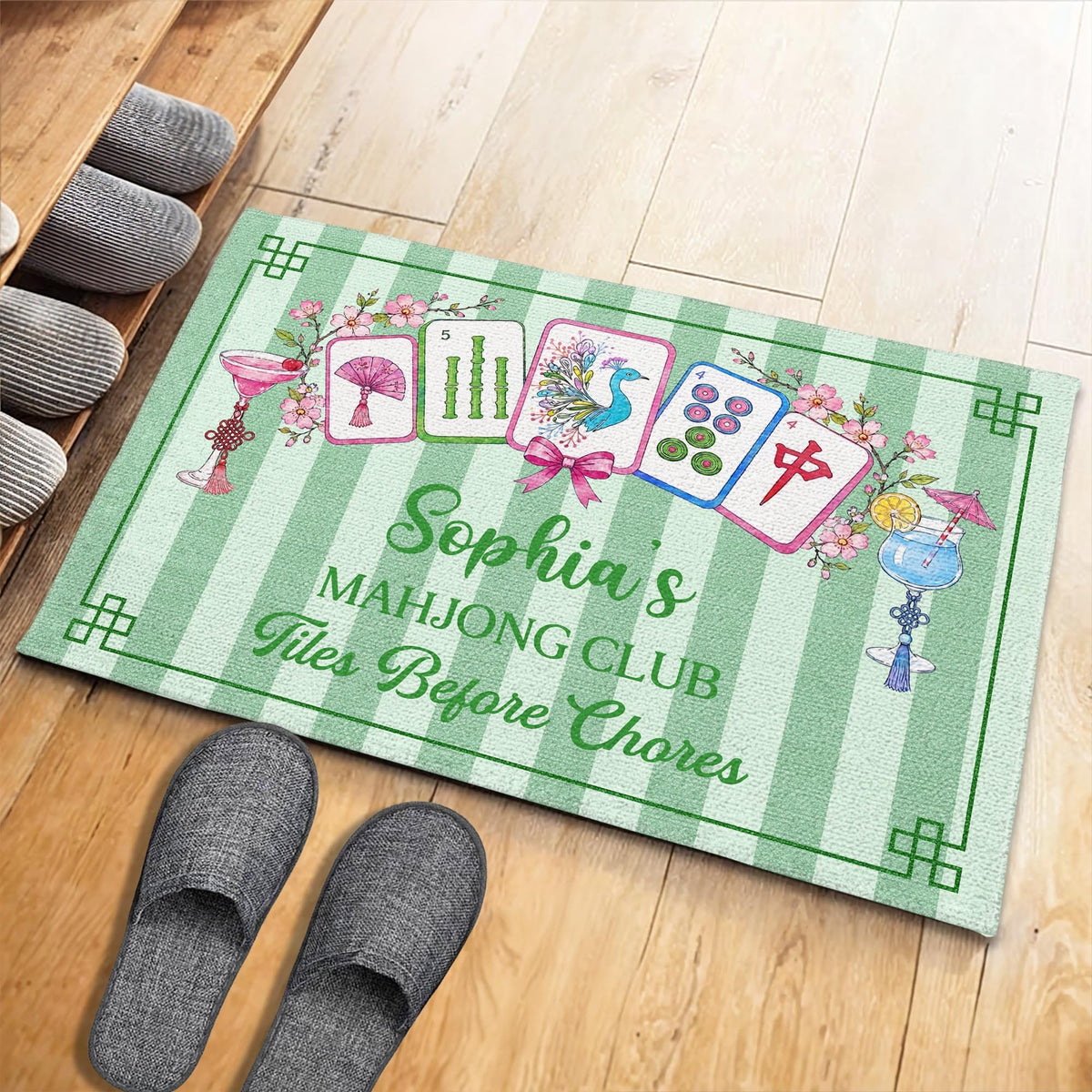 My Mahjong Club Tiles Before Chores, Doormat, Gift for Mahjong Lovers - 4