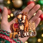 Ride Dream Roam, Personalized Custom Wood Ornament, Gift For Horse Lovers - 3