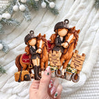 Ride Dream Roam, Personalized Custom Wood Ornament, Gift For Horse Lovers - 6