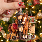 Ride Dream Roam, Personalized Custom Wood Ornament, Gift For Horse Lovers - 12