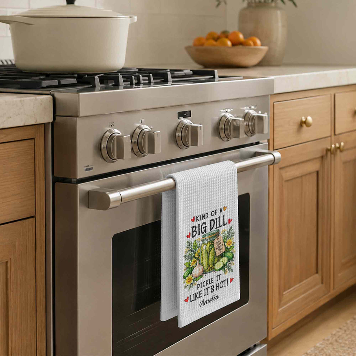 Kind Of A Big Dill, Personalized Kitchen Towel, Gift For Pickle Lovers - 8
