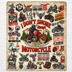 I Don't Snore I Dream I'm A Motorcycle, Personalized Blanket, Gift For Him - 4