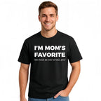 Cotton Funny Moms Favorite Son Daughter I'm Mom's Favorite T-Shirt Golf Gift for Men and Women Summer Wear