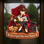 Just A Girl Who Loves Theater, Wood Sign, Gift For Theater Lovers - 5