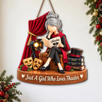 Just A Girl Who Loves Theater, Wood Sign, Gift For Theater Lovers - 6