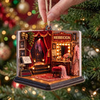 When Moonbeams Melt In Tea, Custom Wood Ornament, Gift For Theater Lovers - 2