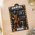 Welder, Personalized Custom Wood Ornament, Gift For Him And Welder Lovers - 12