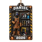 Welder, Personalized Custom Wood Ornament, Gift For Him And Welder Lovers - 13