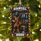 Welder, Personalized Custom Wood Ornament, Gift For Him And Welder Lovers - 2