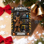 Welder, Personalized Custom Wood Ornament, Gift For Him And Welder Lovers - 5