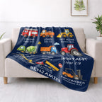 God Says I Am Construction Blanket, Personalized Gift For Kid Lovers - 5