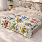God Says I Am Construction Blanket, Personalized Gift For Kid Lovers - 10