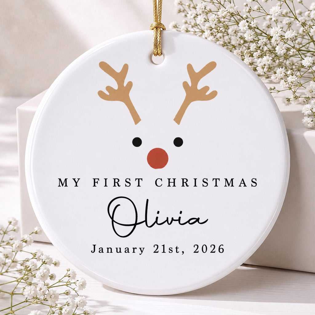 My First Christmas, Ceramic Ornament, Gift For Baby and New Parents - 1