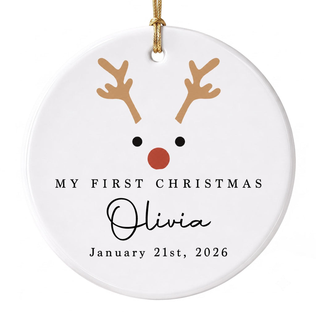My First Christmas, Ceramic Ornament, Gift For Baby and New Parents - 7