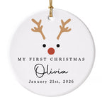 My First Christmas, Ceramic Ornament, Gift For Baby and New Parents - 7