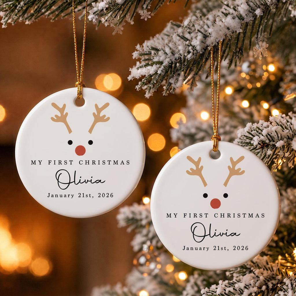 My First Christmas, Ceramic Ornament, Gift For Baby and New Parents - 10