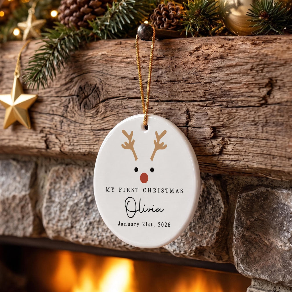 My First Christmas, Ceramic Ornament, Gift For Baby and New Parents - 11