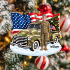Saluting With Pride And Honor, Personalized Ornament, Gift For Veterans - 5