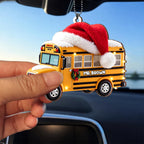 School Bus, Personalized Custom Wood Ornament, Gift For Bus Driver - 3
