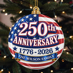 Anniversary Our Family, Personalized Custom Acrylic Ornament, Gift For Families - 1