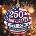 Anniversary Our Family, Personalized Custom Acrylic Ornament, Gift For Families - 7