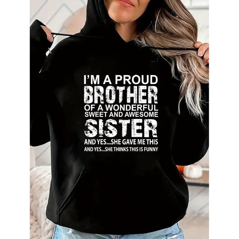Lustiges T-Shirt aus 100 % Baumwolle – das perfekte Geschenk zum Geburtstag oder zu Weihnachten für deinen Bruder von der tollen Schwester 