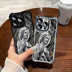 San Judas Tadeo Electroplated TPU Shockproof Phone Case for iPhone X–17 Pro Max