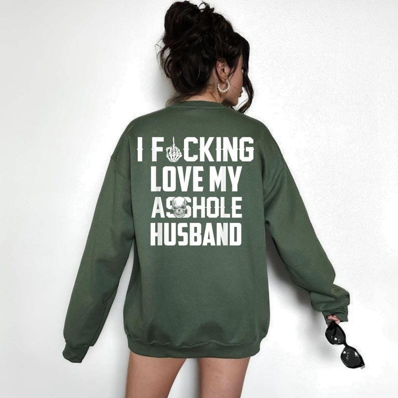 Sweatshirt „Ich liebe meinen Ehemann“ – Lustiger Ehefrauen-Hoodie mit auffälliger Botschaft 