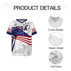 ️V-Neck USA Bald Eagle Graphic Soccer Jersey, 2026 USA Fans Jersey, Gift for Soccer Fans, America Soccer Jersey for Player