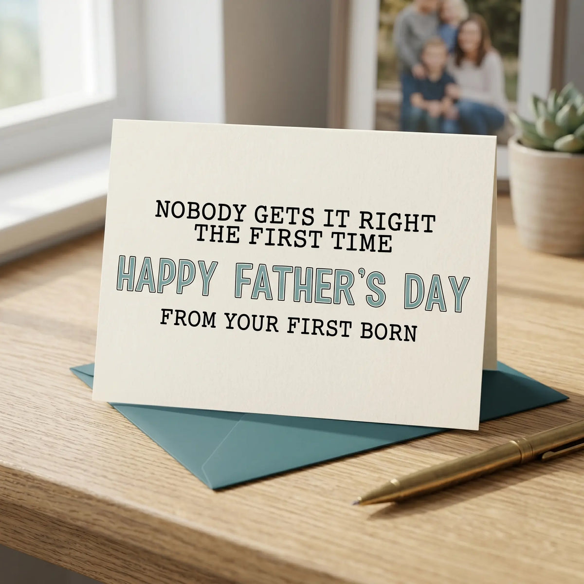 (5 x 7 inch)Funny Father's Day Card, Nursing Home Humor, Sibling Rivalry Card for Dad, Handmade Funny Card for Dad