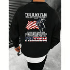 Vintage Patriotic American Flag & Soldier Print T-Shirt - 100% Cotton Unisex Casual Tee with Bold "Stand for Freedom" Slogan, Regular Fit Short Sleeve Shirt for Men & Women - Ideal Gift for Dad, Mom, Friends, American Flag Clothes