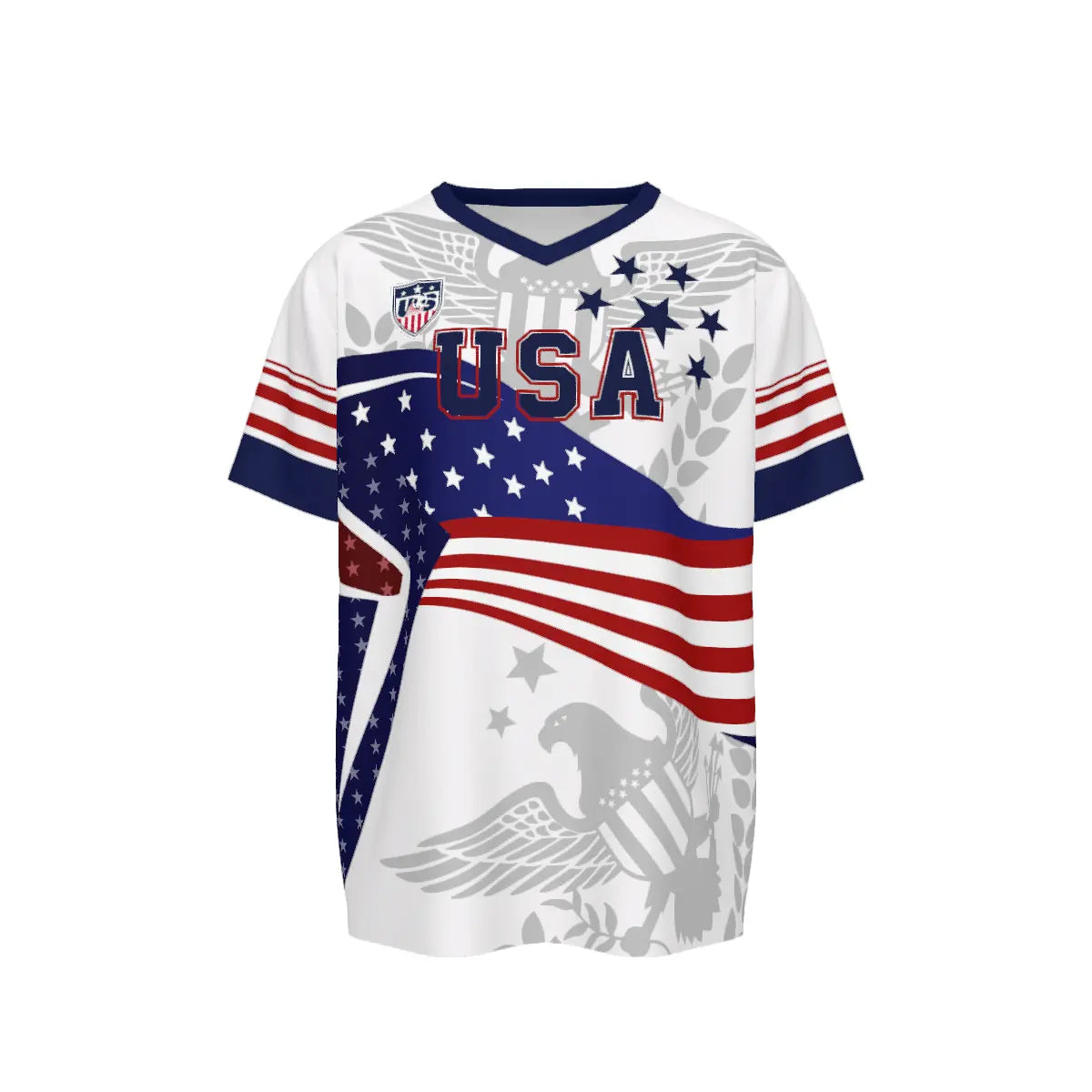 ️V-Neck USA Bald Eagle Graphic Soccer Jersey, 2026 USA Fans Jersey, Gift for Soccer Fans, America Soccer Jersey for Player
