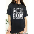 Lustiges T-Shirt aus 100 % Baumwolle – das perfekte Geschenk zum Geburtstag oder zu Weihnachten für deinen Bruder von der tollen Schwester 