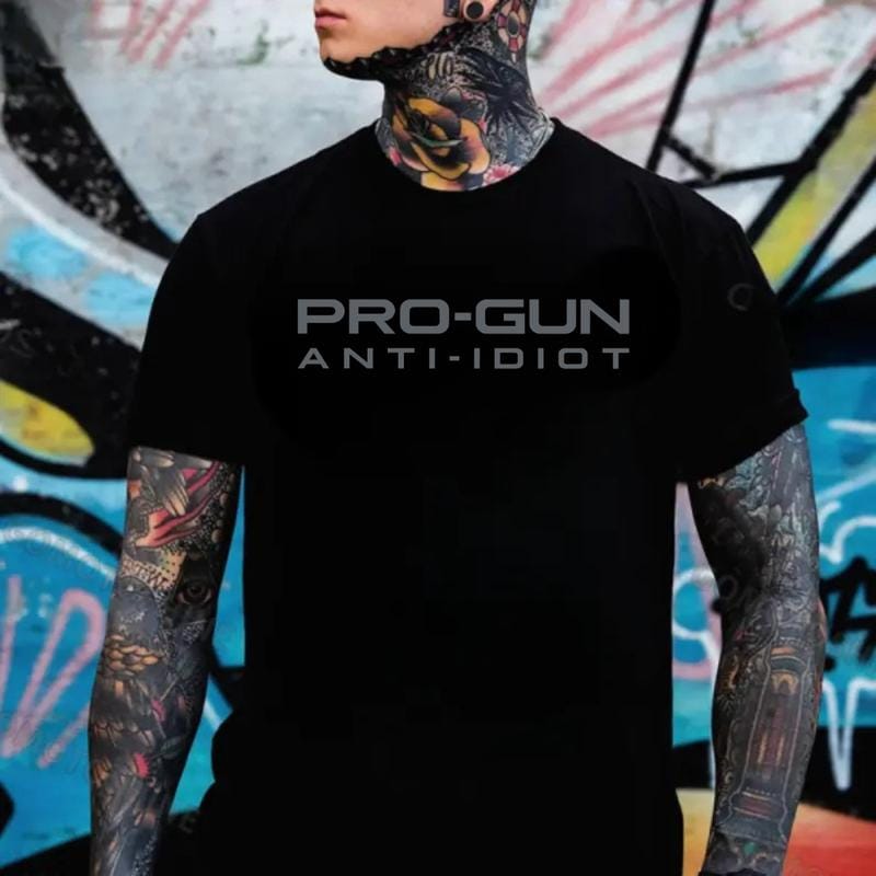 Pro-Gun Anti-Idiot T-Shirt, Sweatshirt & Hoodie – 2A Patriot Apparel for Men