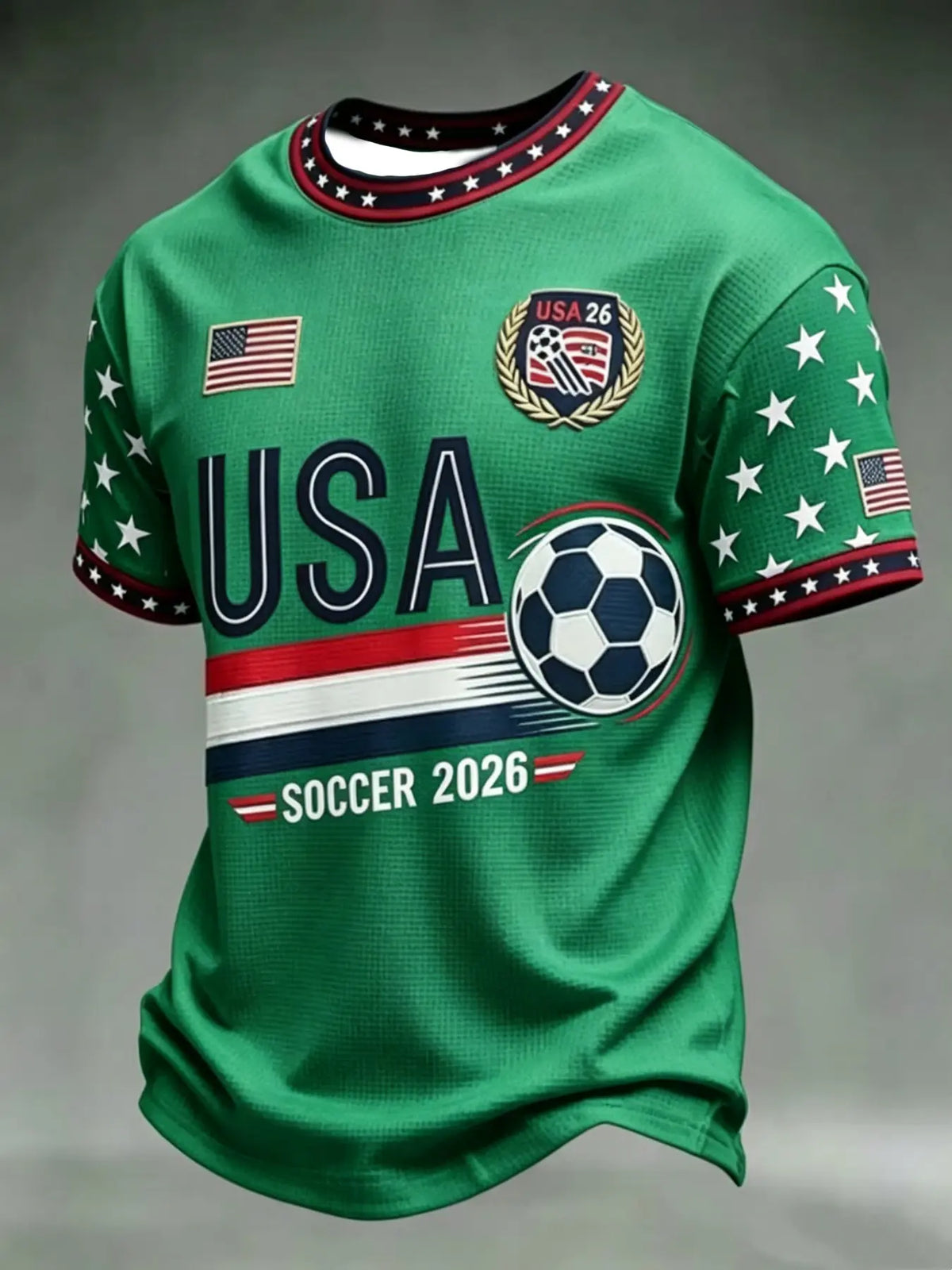 Men's Summer Breathable Short Sleeve Round Neck T-Shirt, High-Quality 3D Print, Independence Day Party T-Shirt, All Seasons Casual Wear, Tops