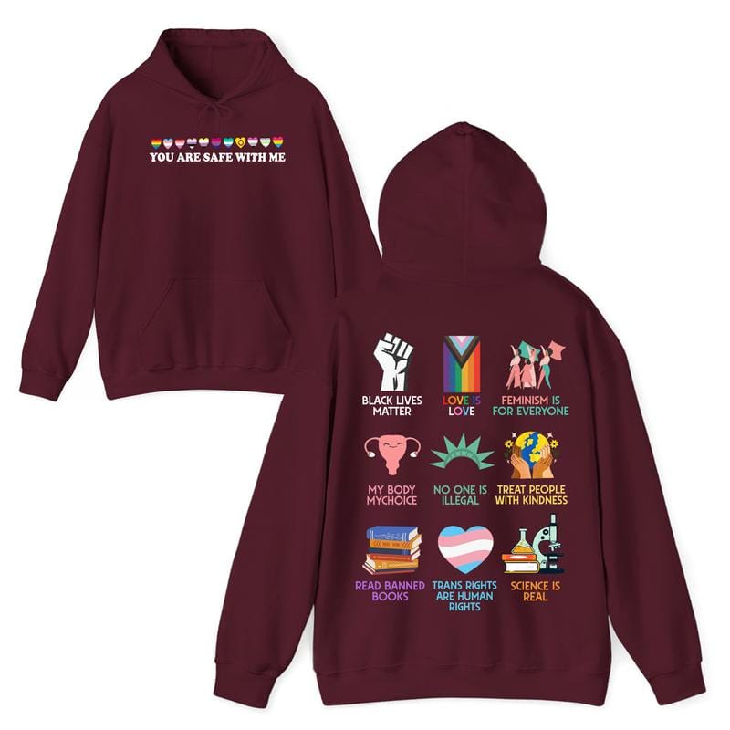Equality shirt, Human rights shirt, You are safe with me T-shirt/Sweatshirt/Hoodie