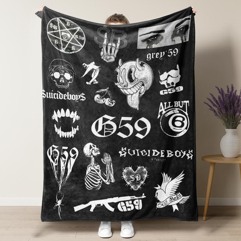 Suicideboys G59 Records Collage Fleece Blanket