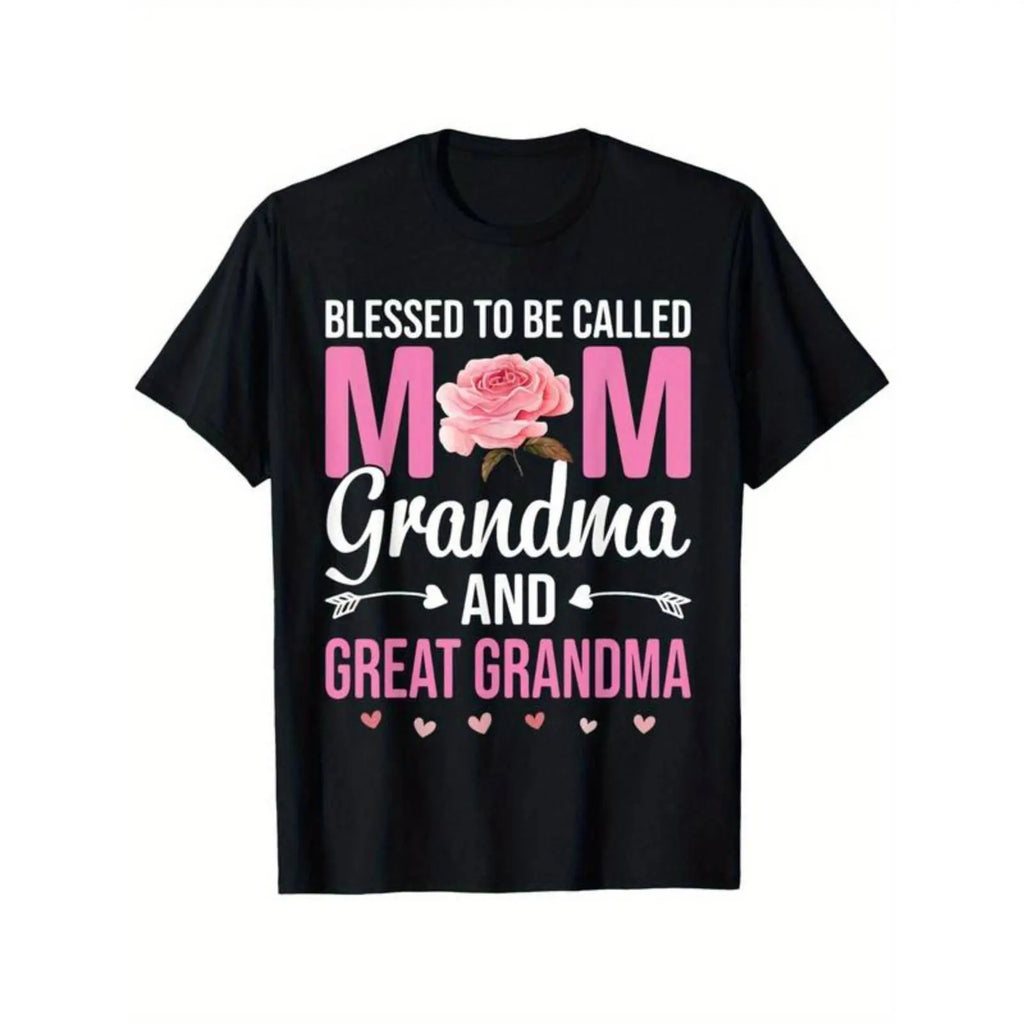 Blessed To Be Called Mom Grandma Great Grandma Soft Crew Neck Tee - Gift for Family