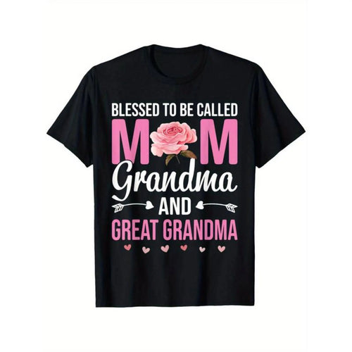 Blessed To Be Called Mom Grandma Great Grandma Soft Crew Neck Tee - Gift for Family