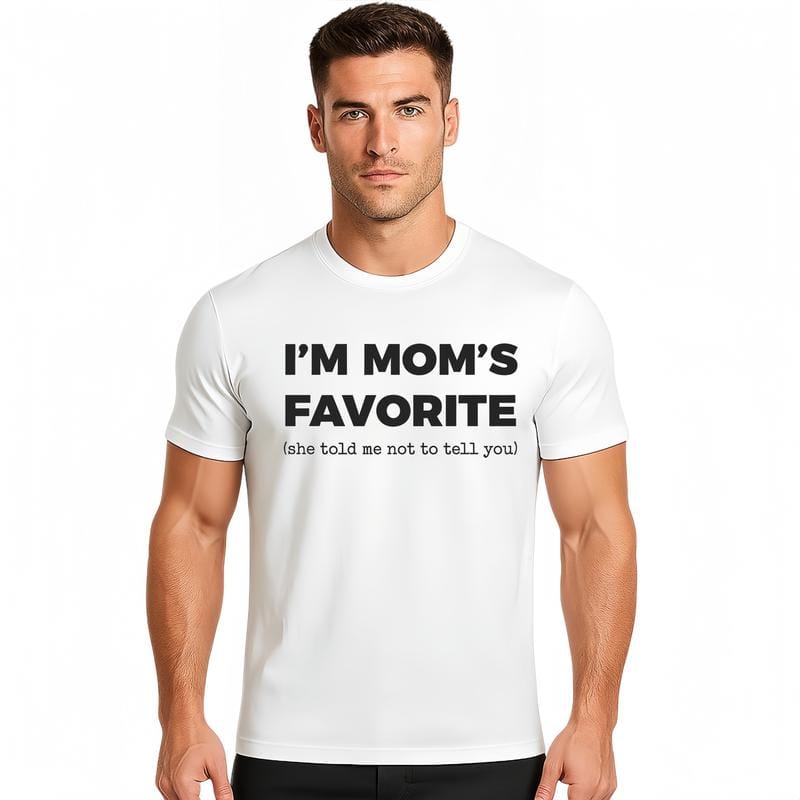 Funny Moms Favorite Son Daughter I'm Mom's Favorite T-Shirt Golf Gift for Men and Women Summer Wear