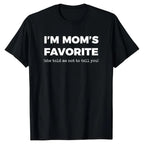 Funny Moms Favorite Son Daughter I'm Mom's Favorite T-Shirt Golf Gift for Men and Women Summer Wear