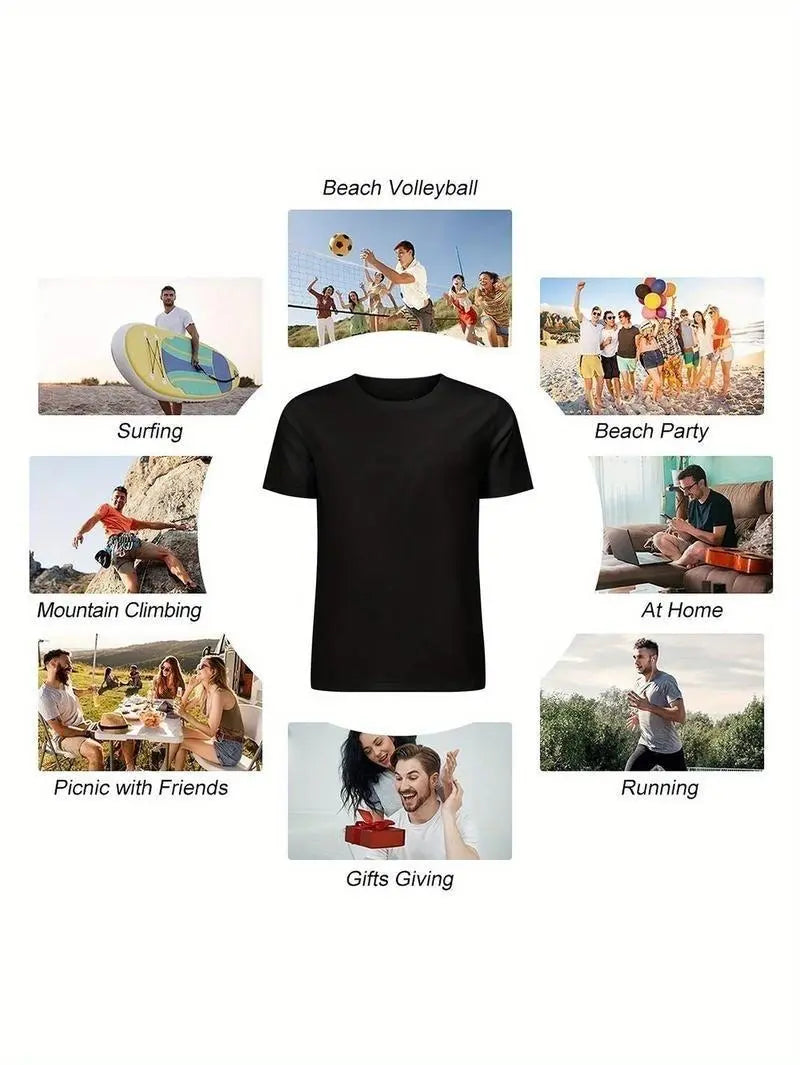 Mens 3D Skeleton Skull Graphic Short Sleeve T-shirt for Casual Summer Wear in Stretchy Polyester with Mix Color Outdoor Design