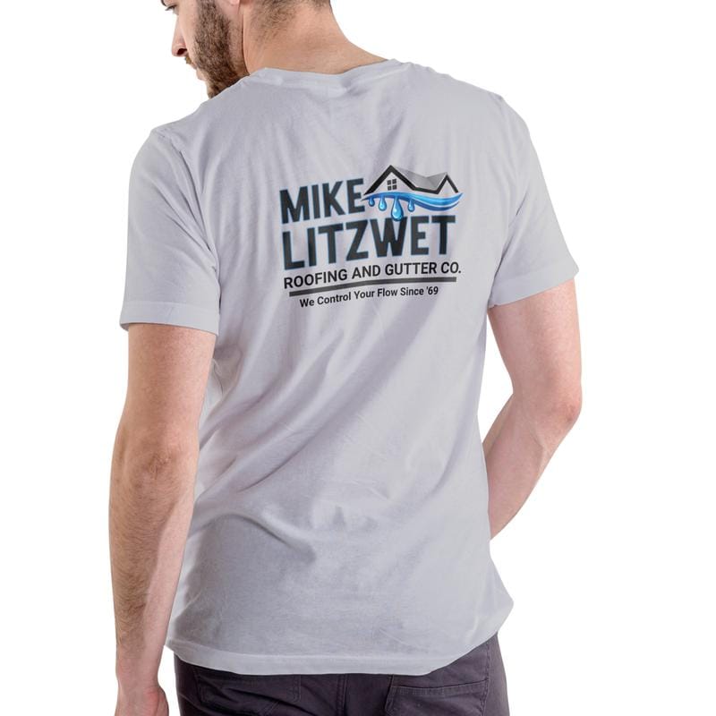 Mike Litzwet Roofing and Gutter Co. funny name T Shirt, Unisex Cotton