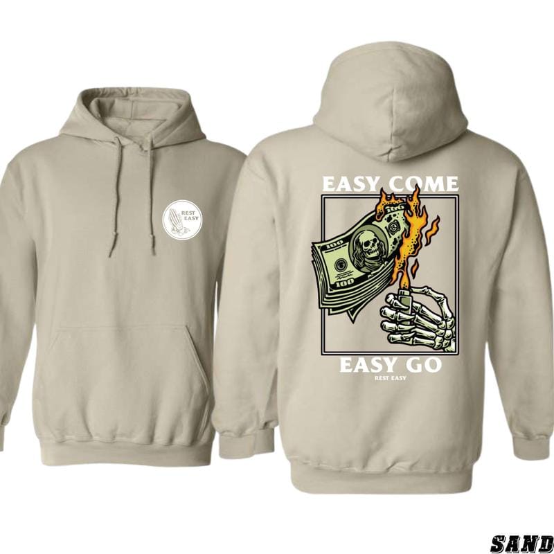 Rest Easy T-shirt /Sweatshirt/Hoodie - Easy Come Easy Go Skeleton Design