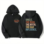 Cool Uncles Club The Man Myth Bad Influence Double Sides Shirt, Funny Uncle Gifts, Best Uncle Ever Shirt, Cool Uncle T-shirt,Gift for Uncle Cotton Tee