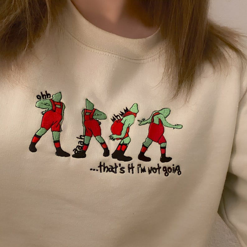 Embroidered That's It I'm Not Going Sweatshirt, Ugly Christmas Sweater, Funny Christmas Shirt, Christmas Gift, Merry Christmas Sweatshirt